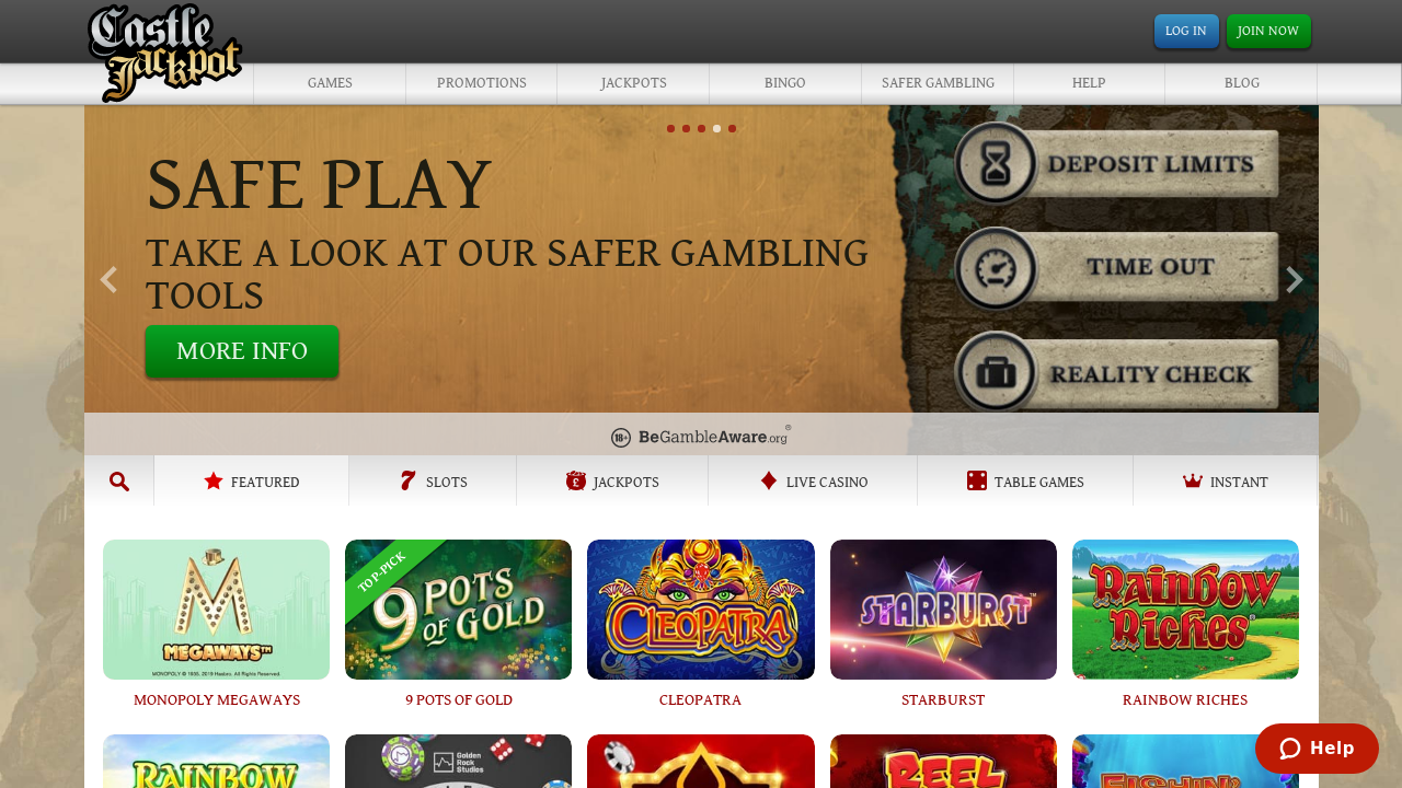 Castle jackpot online casino slot machine