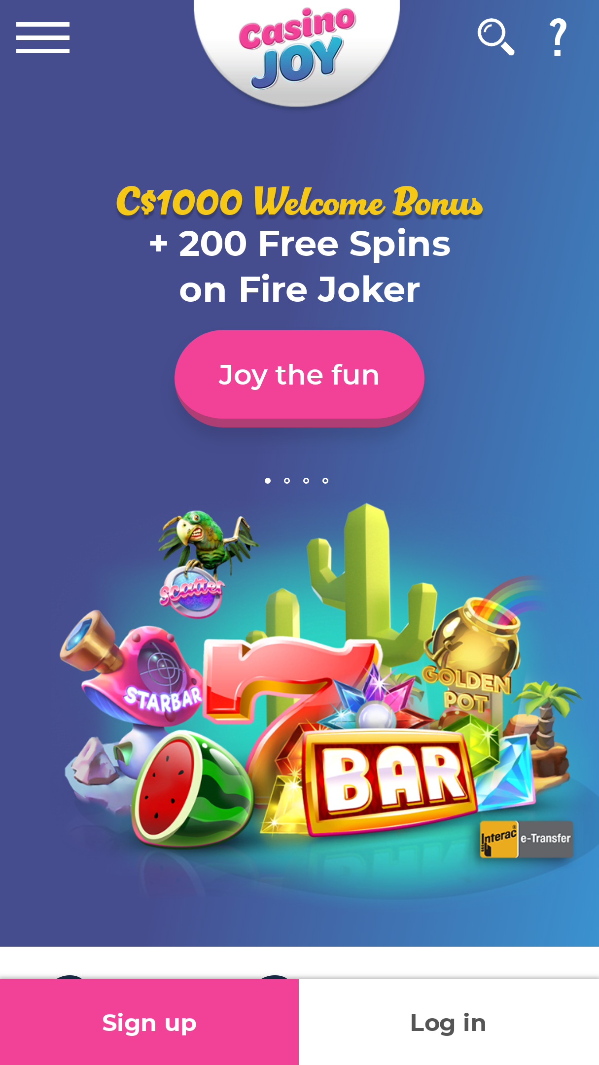 Free slots games joy casino