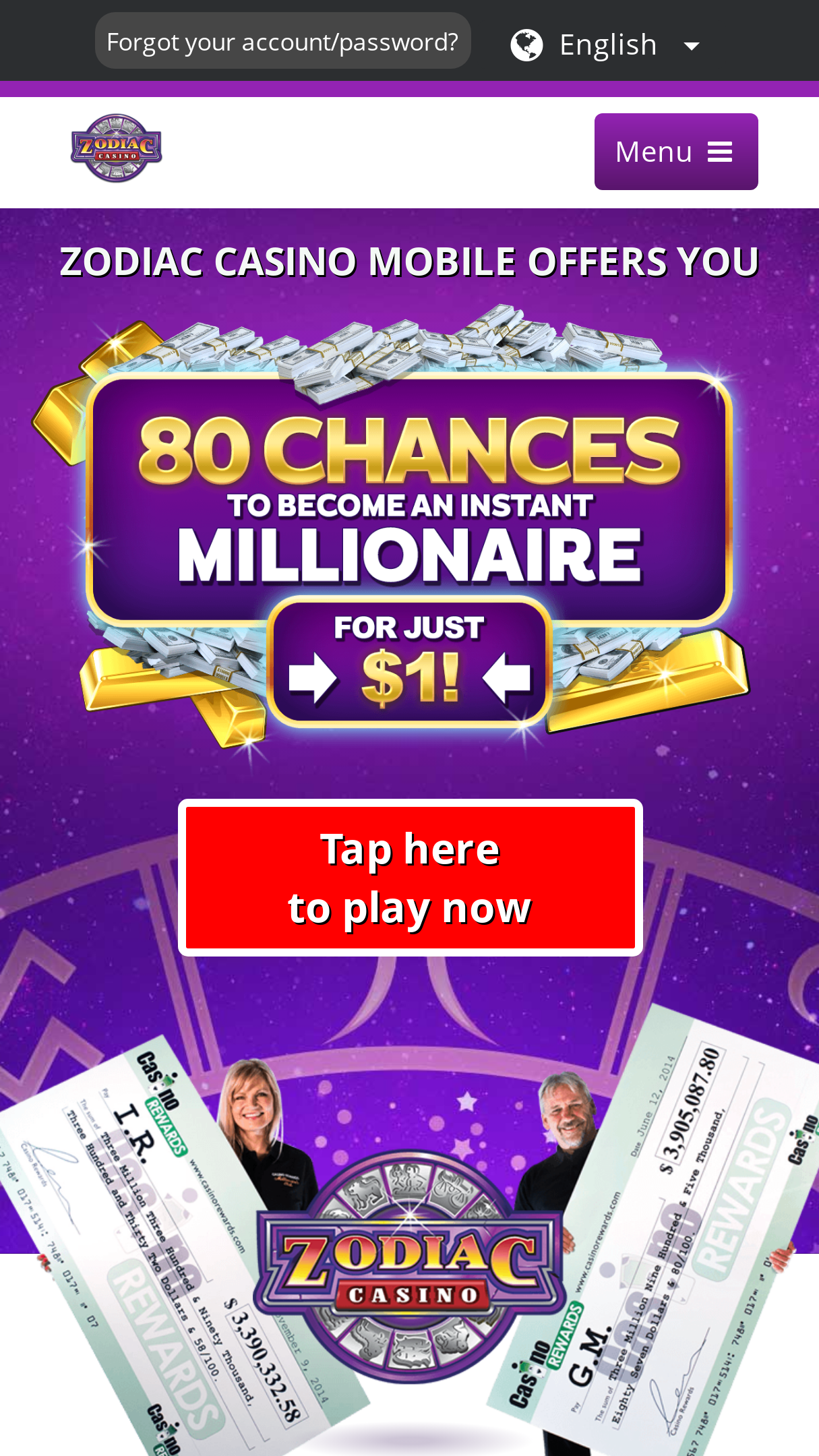 Zodiac Casino Screenshot Zodiac Casino Screenshot