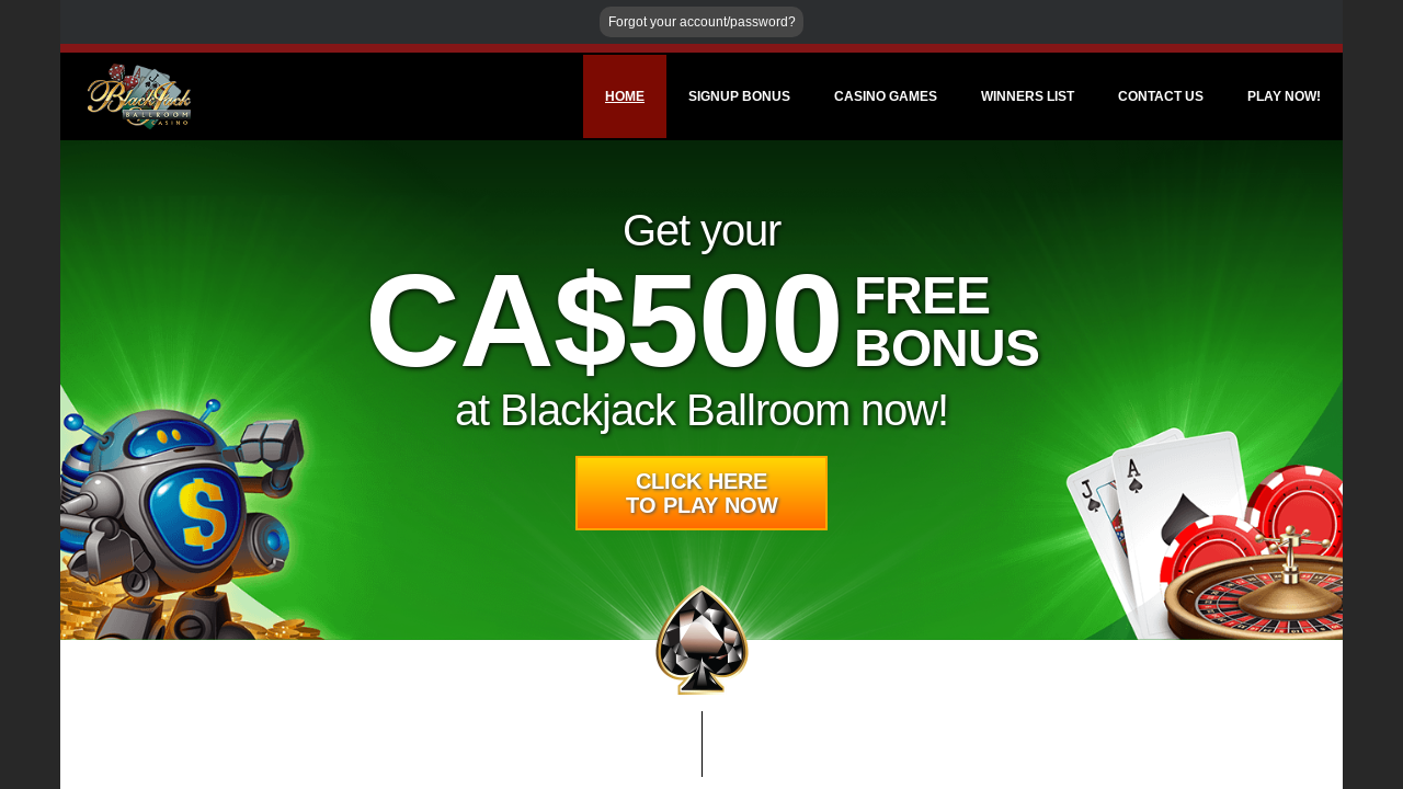 Blackjack Casino Bonus