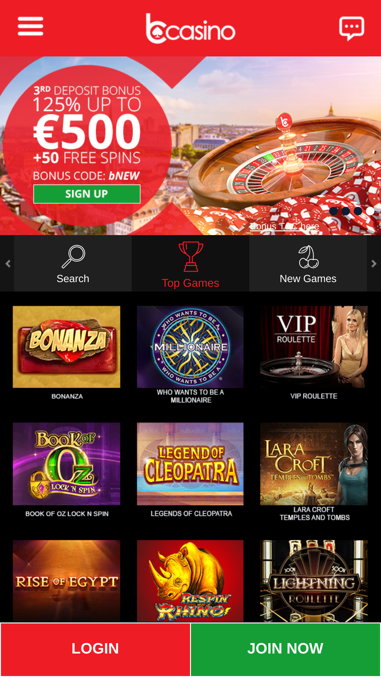 bCasino Screenshot bCasino Screenshot