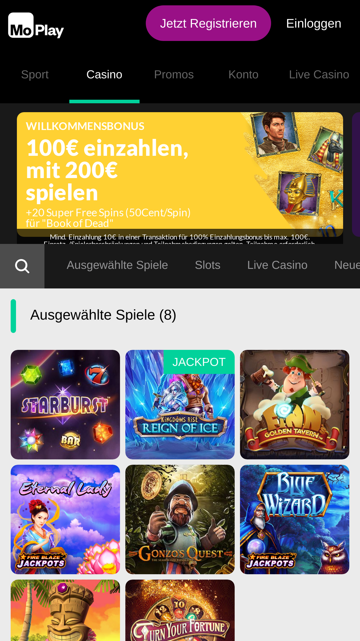 MoPlay Casino Screenshot MoPlay Casino Screenshot