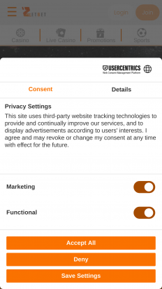 Zetbet Screenshot