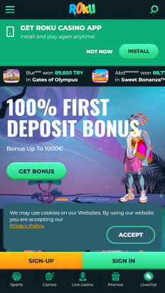 Roku Casino Screenshot