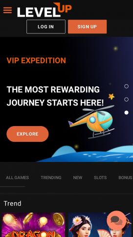LevelUp Casinos Homepage