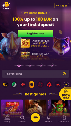 Bizzo Casinos Homepage