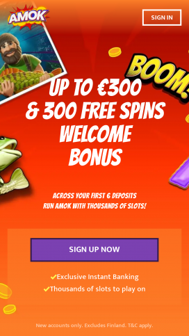 Amok Casino Apps Homepage