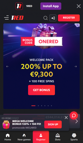 1Red Apps Homepage