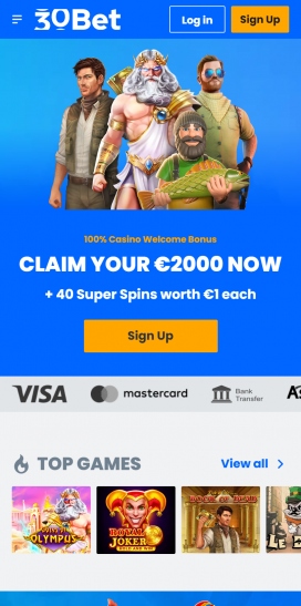 30Bets Homepage