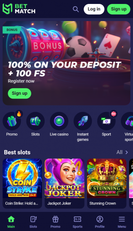 BetMatch Apps Homepage