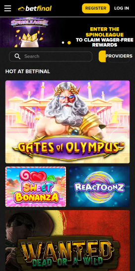 كازينو Betfinal Homepage