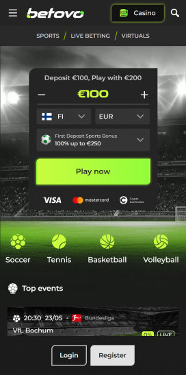 Betovo Casino Apps Homepage