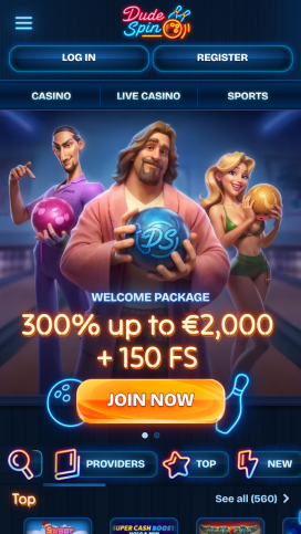 DudeSpin Casinos Homepage