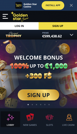 GoldenStar Casino Apps Homepage