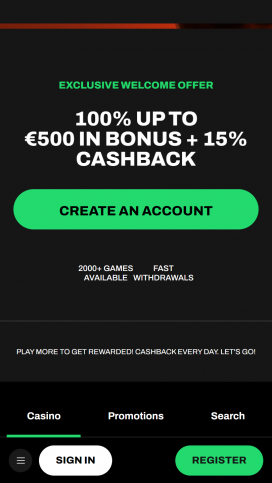Hillo Casino Homepage