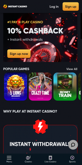 Instant Casino Apps Homepage