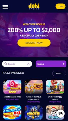 JokiCasino Apps Homepage