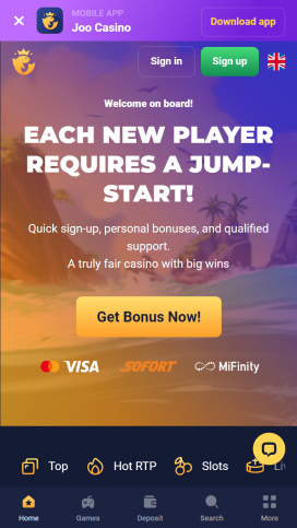 Joocasino-apper Homepage