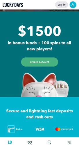 Lucky Days Casino Apps Homepage