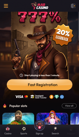 MadCasino Apps Homepage