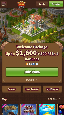 MyEmpire Casino Apps Homepage
