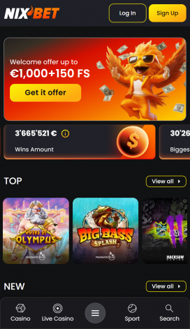 Nixbet Casino Apps Homepage