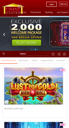 Omni Casino Apps Homepage
