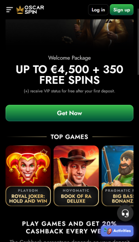 Oscarspin Apps Homepage