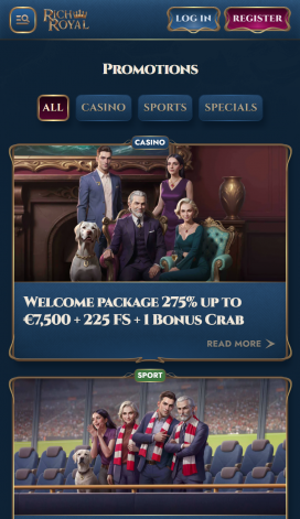RichRoyal Casino Apps Homepage