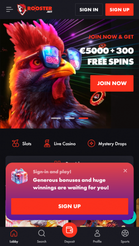 Rooster.bet-apper Homepage