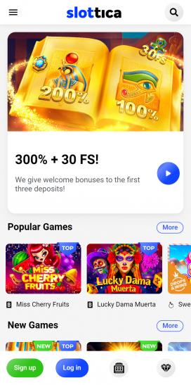 Aplicaciones de Slottica Casino Homepage
