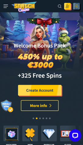 Snatch Casino Apps Homepage