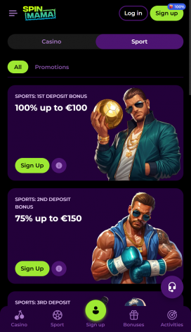 SpinMama Apps Homepage