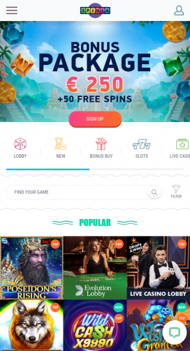 Spinia Casinos Homepage
