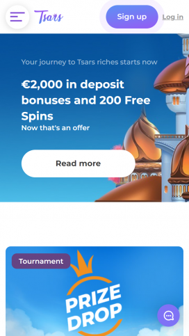 Tsars Casino-apper Homepage