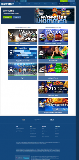 Wir Wetten Apps Homepage