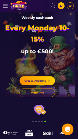iWild Casino-appar Homepage