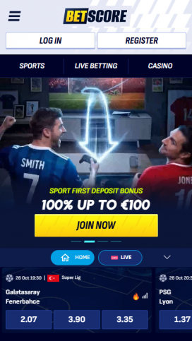 BetScore Apps Homepage