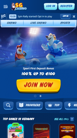 SGCasino-apper Homepage