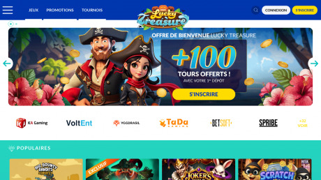 LuckyTreasure Mobile Homepage