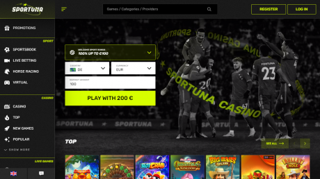 App Sportuna Homepage
