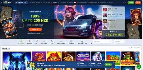 Aplikacje kasyna 20Bet Homepage