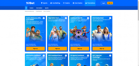 30Bets Homepage