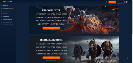 Axecasinos Homepage