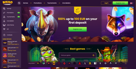 Bizzo Casinos Homepage