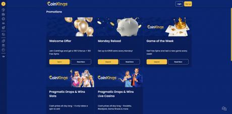App CoinKings Homepage