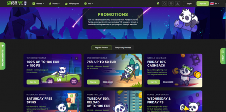 Fastpay Casinos Homepage