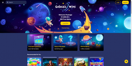 Galactic Wins: aplicaciones de casino Homepage