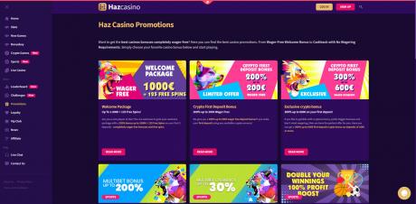 تطبيقات كازينو Haz Homepage