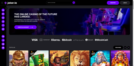 Joker.io mobil Homepage